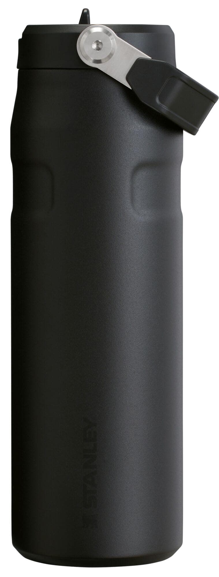 STANLEY IceFlow Flip Straw 2.0 Bottle, 24 oz, Black 2.0 | Easy Carry Handle | Twist On Lid and Flip Up Straw | Lightweight Water Bottle | Insulated Stainless Steel | BPA-Free