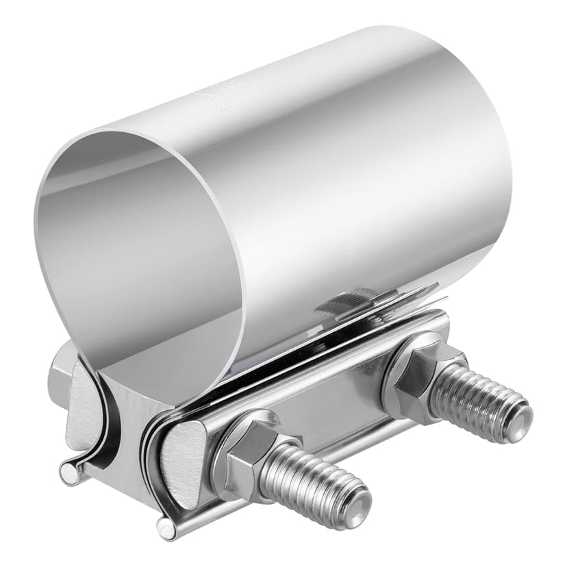EVIL ENERGY 2.0 Inch Exhaust Clamp, Butt Joint Band Clamp Sleeve Coupler Stainless Steel for Pipes,Mufflers,Catalytic Converters 2PCs