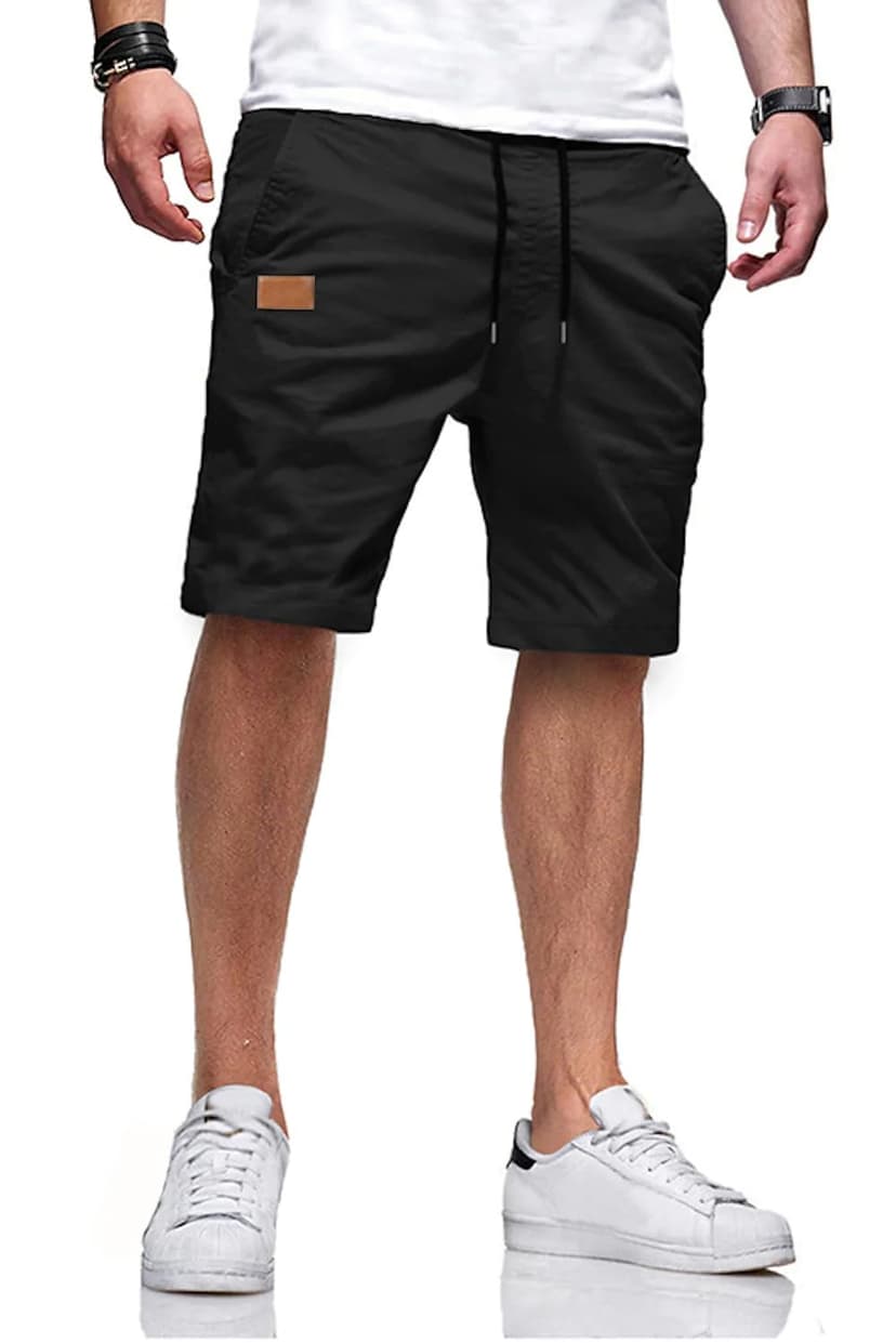 JMIERR Mens Casual Shorts - Cotton Drawstring Summer Beach Stretch Twill Chino Golf Shorts