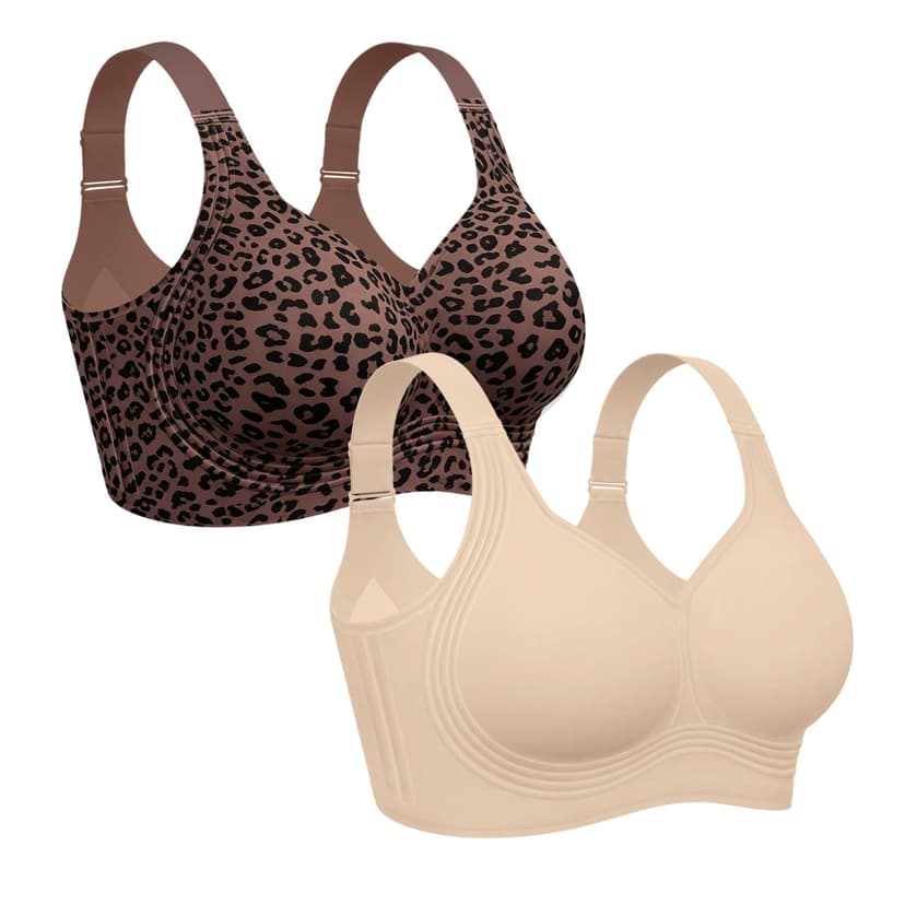 OEAK Womens Wireless Jelly Bras Plus Size Support Push Up Comfortable Bra | no underwire,full coverage,for large breast,minimizer bra,seamless,tshirt bras,everyday bra
