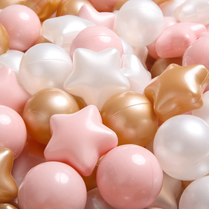 TRENDPLAY Star Ball Pit Balls for Toddlers -50 100 200 Count Star Balls Different Shapes, Non-Toxic Plastic Balls for Safe Play, Boys Girls Festival Party Decoration