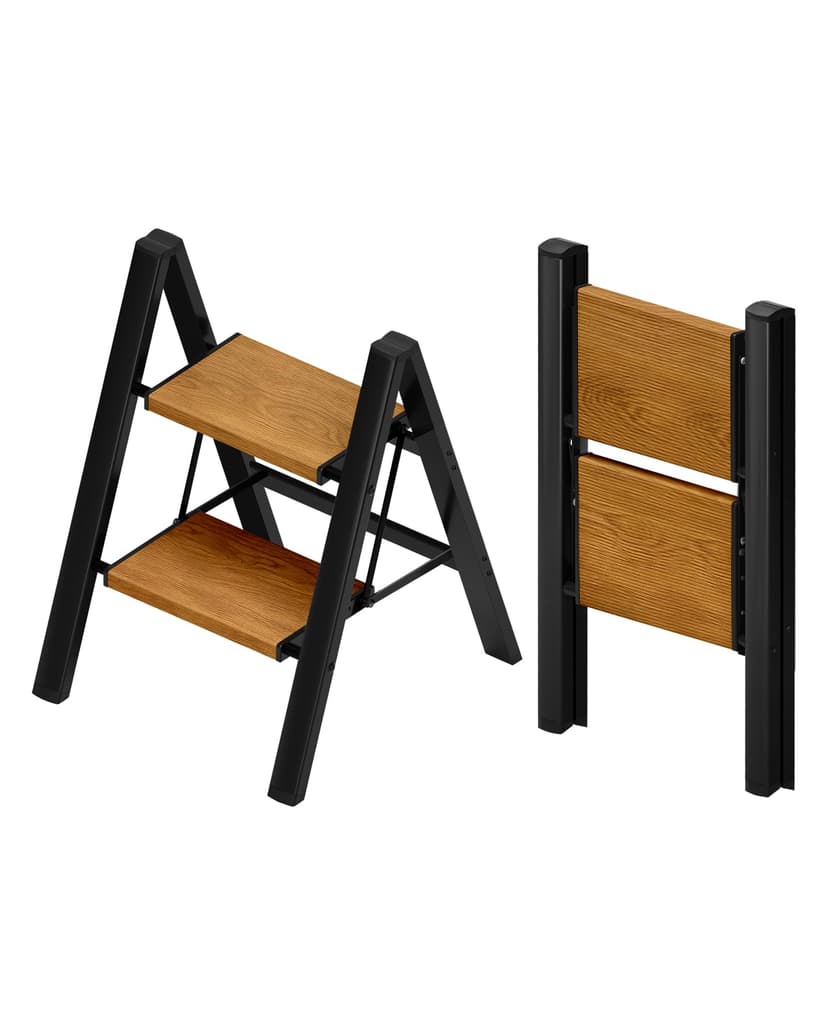 Taranta 2-Step Aluminum Ladder,Lightweight Folding Step Stool with Extra-Wide Anti-Slip Steps,330 lbs Capacity,Compact Space-Saving Design for Home,Kitchen and