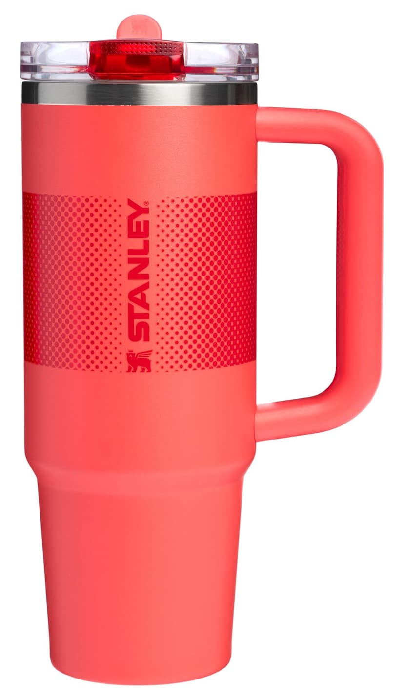 STANLEY Quencher ProTour Flipstraw Tumbler, 30 oz, Hot Coral Fade | Built-In Straw & Handle | Cupholder Compatible for Travel | Leakproof Insulated Stainless Steel Cup | BPA-Free