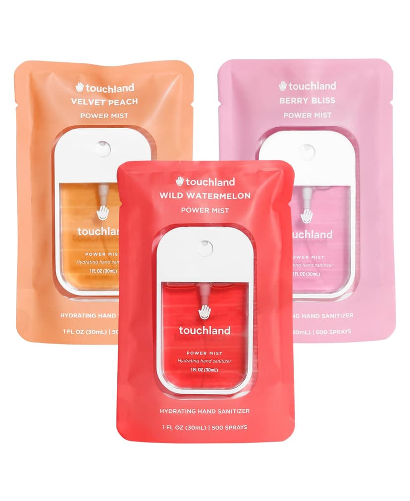 Touchland Hand Sanitizer Spray, Juicy Trio - 3 x 1 FL OZ