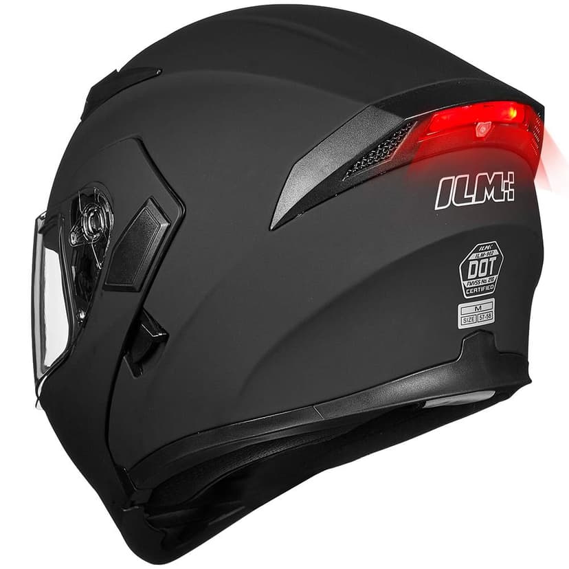 ILM Motorcycle Dual Visor Flip up Modular Full Face Helmet DOT Model 902/902L