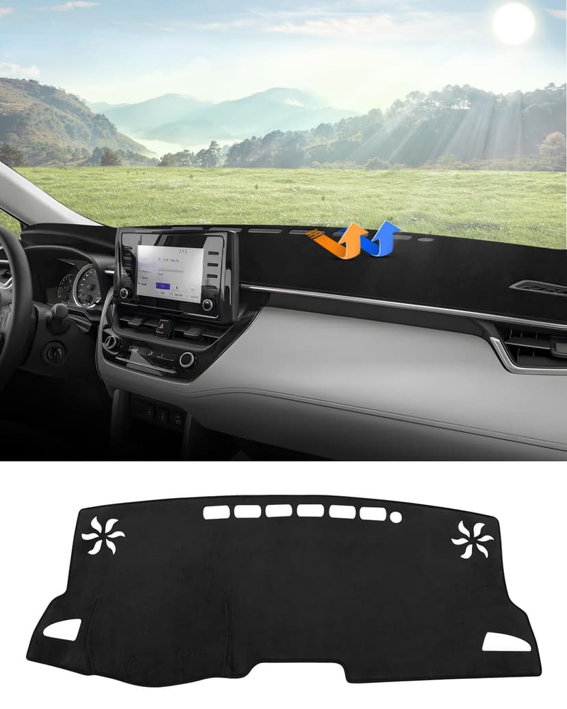 Autorder Dashboard Cover Mat for Toyota Corolla Cross 2022 2023 2024 2025 2026 Accessories Dash Cover Flannel Dash Mat Sunshade Glare UV Rays Protector (NOT fit for Corolla)