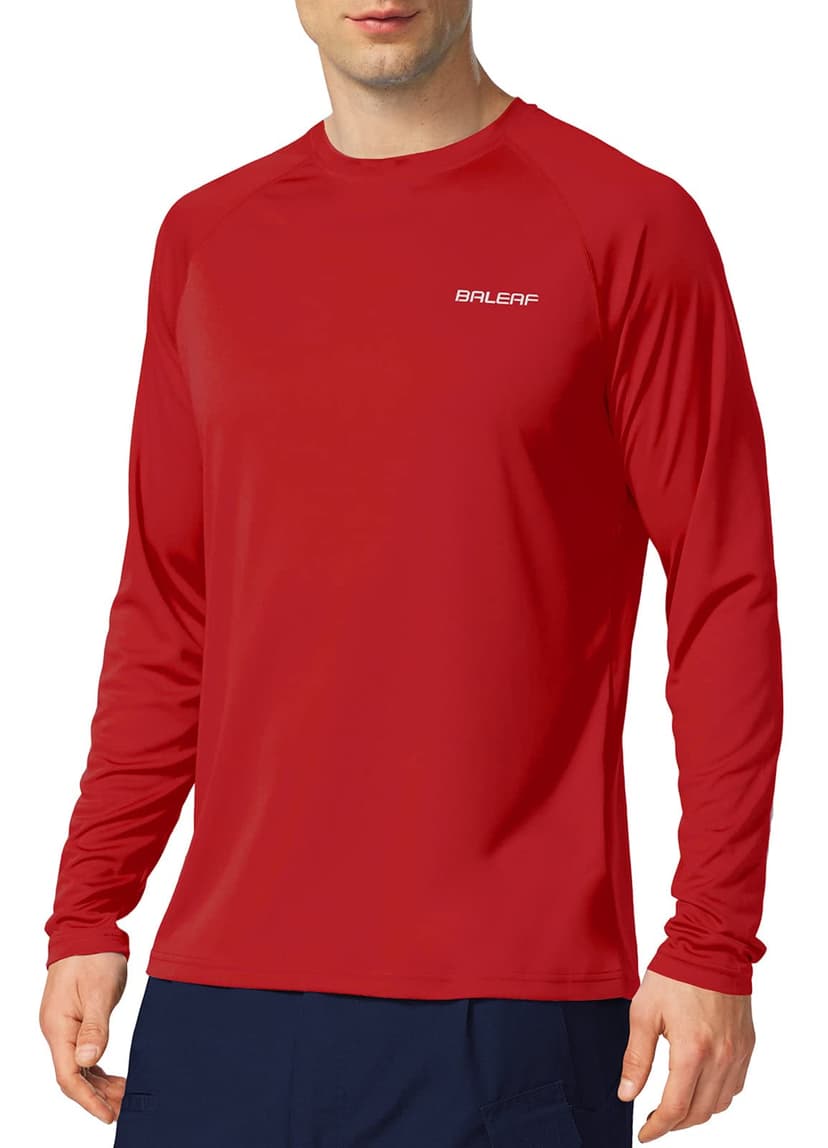 baleaf Men's Sun Protection Shirts UV SPF UPF 50+ Long Sleeve Rash Guard Fishing Running Quick Dry Lightweight