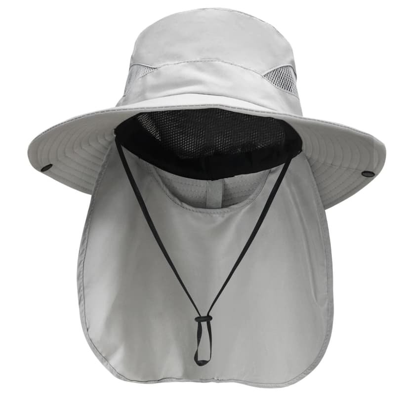 NPQQUAN Sun Hats for Men Women with Neck Flap UPF 50+ UV Protection Wide Brim Bucket Hat Safari Hiking Fishing Hats