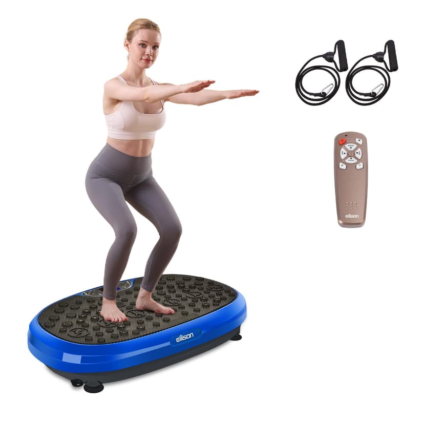 EILISON FitMaxx 3D XL Vibration Plate Exercise Machine with 120 Speeds | Resistance Bands, Non-Slip Surface, 350 lbs Capacity — Vibration Plate for Lymphatic Drainage, Body Toning, Full-Body Workout