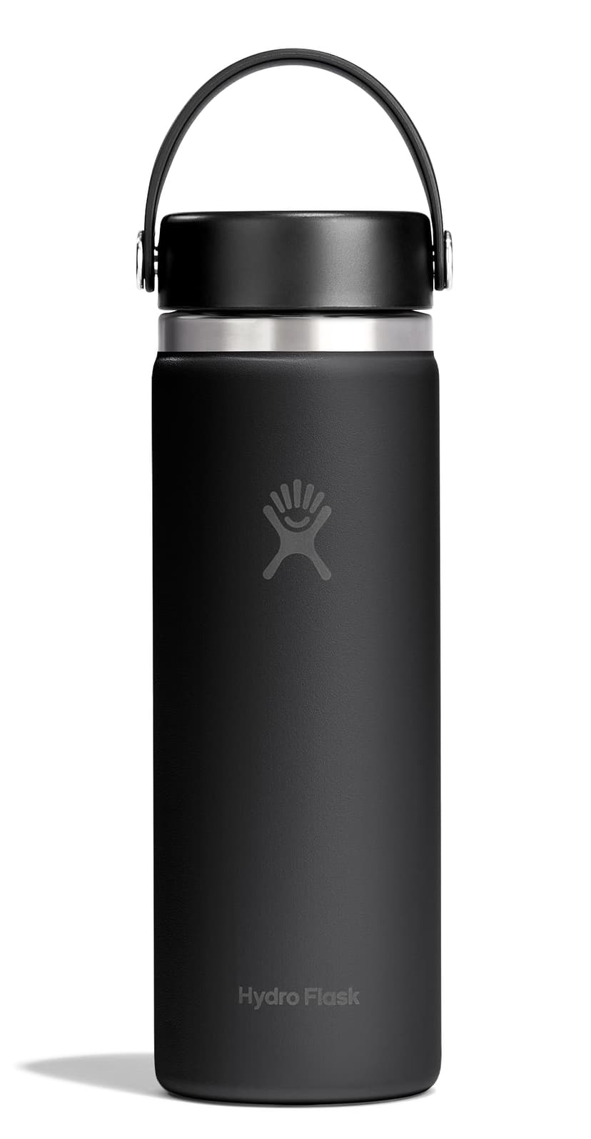 Hydro Flask Water Bottle - Insulated Stainless Steel - Wide Mouth Flex Lid, Non Spill, Leakproof and Refillable in 20 Oz Tonal Black