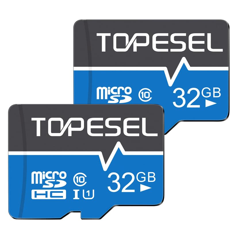 TOPESEL 32GB(The Actual Usable Capacity is 28.8GB) Micro SD Card 2 Pack Memory Cards MicroSDHC UHS-I TF Card Class 10(32GB 2Pack)