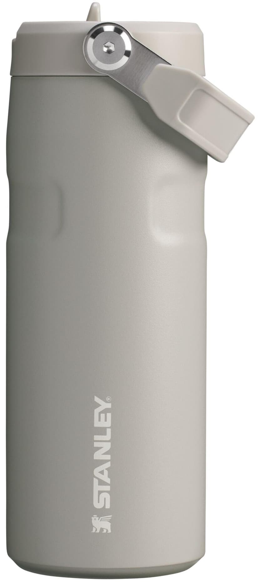 STANLEY IceFlow Flip Straw 2.0 Bottle, 16 oz, Ash | Easy Carry Handle | Twist On Lid and Flip Up Straw | Lightweight Water Bottle | Insulated Stainless Steel | BPA-Free