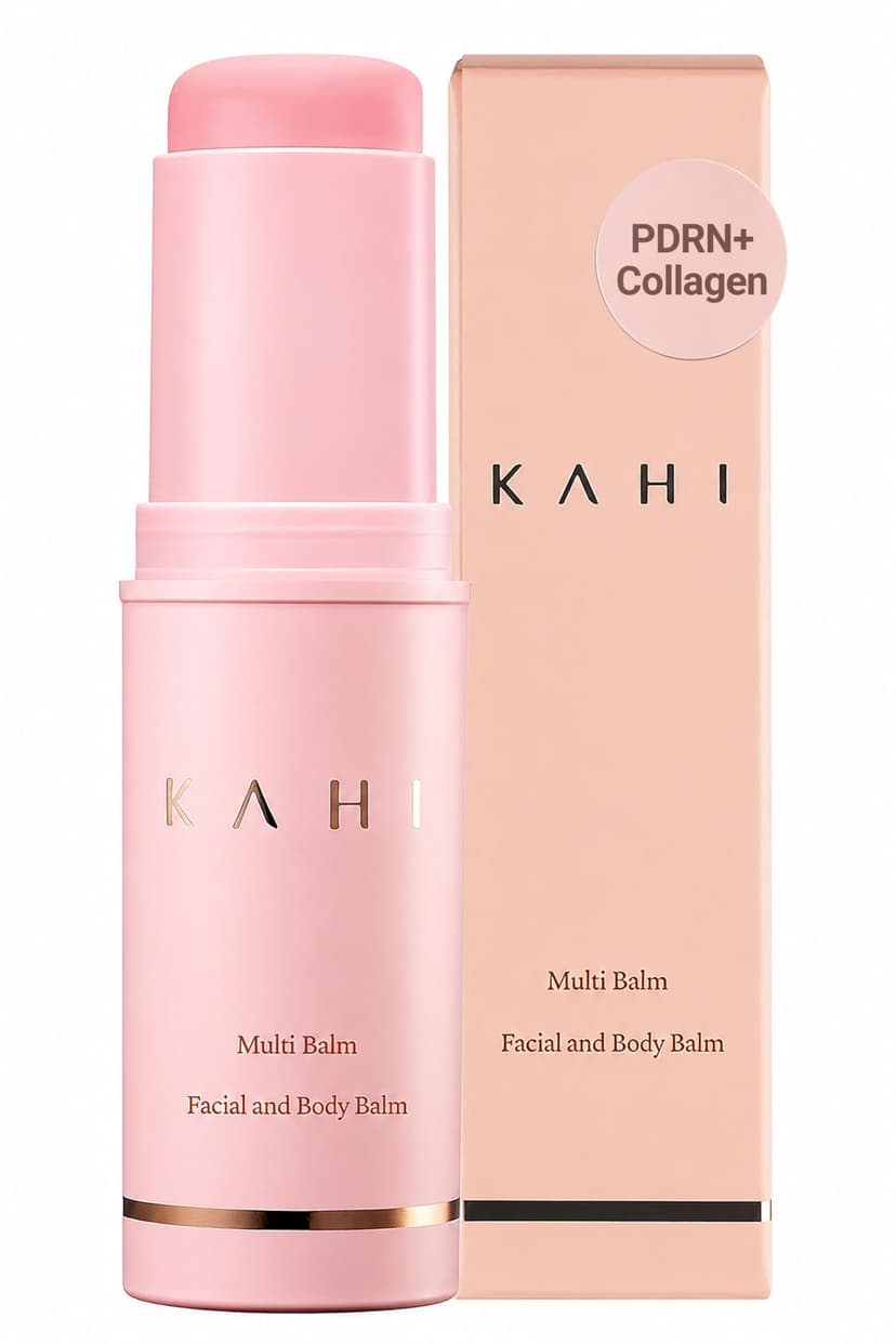 KAHI Wrinkle Bounce Multi Balm Stick - PDRN Collagen Facial & Body Balm | PDRN + Collagen, 48-Hour Hydration, Multi-Purpose Balm, Face Care, Eye Care, Lip Care, Neck Care, Makeup Base, Portable Stick