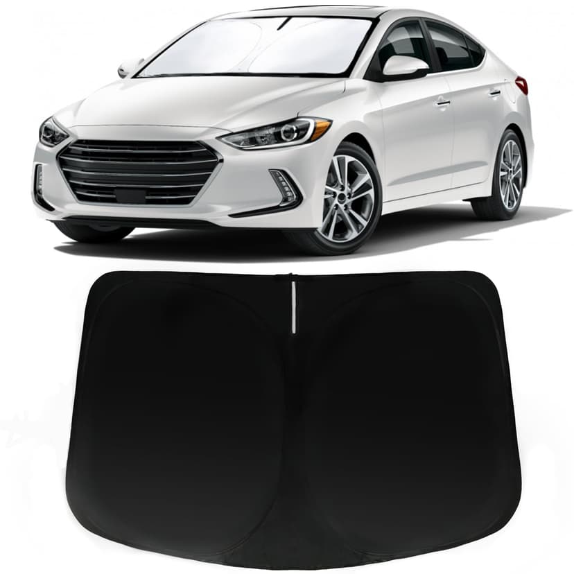 PAIMOHO Windshield Sun Shade for Hyundai Elantra 2017-2020 | Car Front Window Sunshade with 240T Sun Visor Protector Blocks UV Rays Heat Sun Shield Accessories