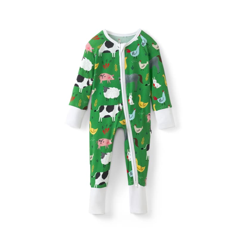 Little Sleepies Pajamas for Baby Boys & Girls, Viscose from Bamboo Baby Pajamas, Sleepers, 2-Way Zipper PJs