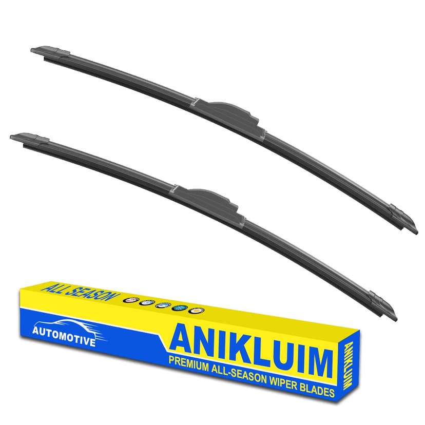 OEM Quality 26" + 21" Premium All-Season Windshield Wiper Blades for Dodge Durango 2004-2009 Acura MDX 2007-2013 Honda CR-Z 2011-2016, Durable Stable and Quiet J Hook Replacement Wipers (Set of 2)