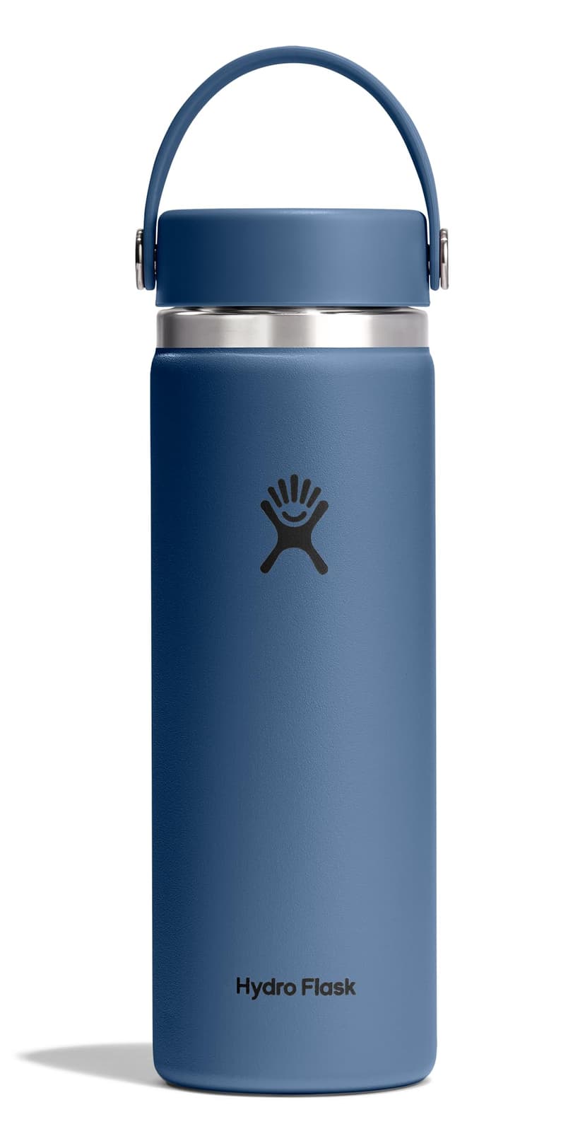 Hydro Flask Water Bottle - Insulated Stainless Steel - Wide Mouth Flex Lid, Non Spill, Leakproof and Refillable in 20 Oz Harbor Blue