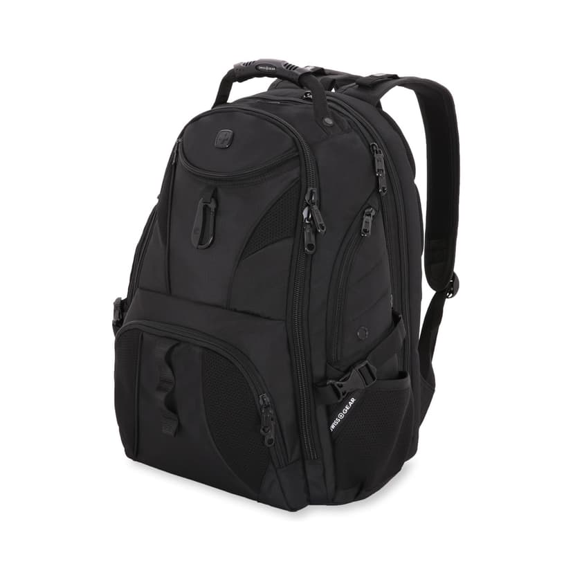 SWISSGEAR 1900 ScanSmart Laptop Backpack, Fits Most 17-Inch Laptops, TSA-Friendly Lay-Flat Design, RFID Protection, and Tablet Pocket, Black, 31L, 18.5-Inch