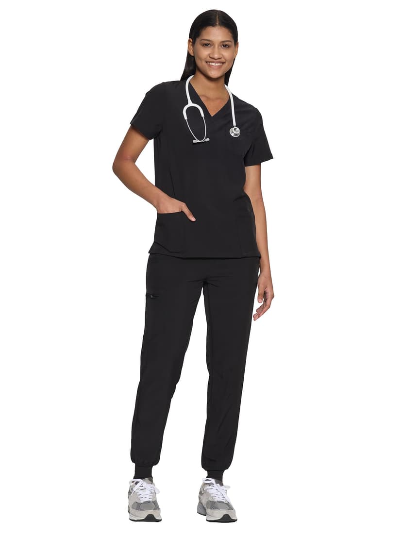 COZYFIT Scrubs for Women Set - Stretch V-Neck Scrub Top & Jogger Pant with 8 Pockets COZY SCRUBS