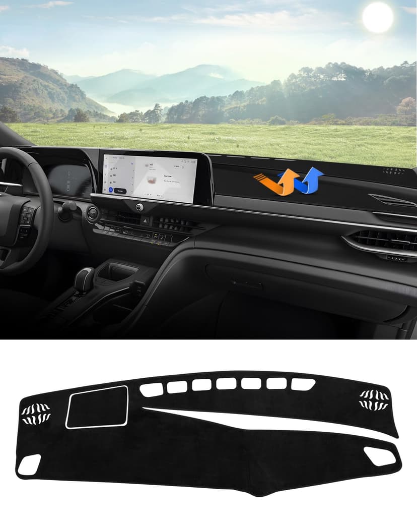 Autorder Dashboard Cover Mat Fit for 2023-2025 2026 Toyota Crown Accessories Dash Cover Flannel Dash Mat Sunshade Glare UV Rays Protector