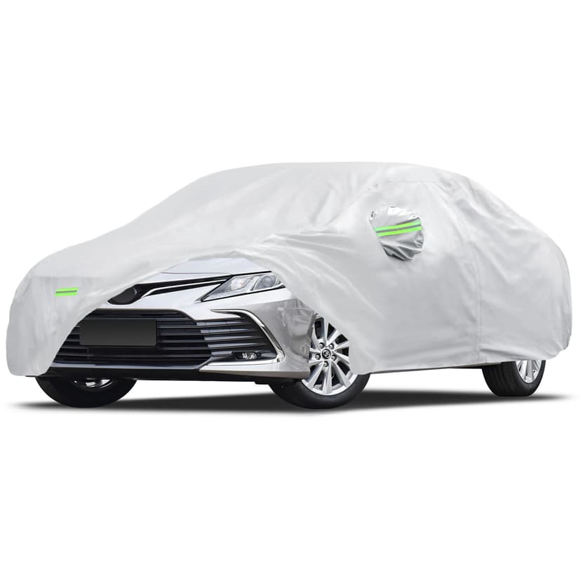Car Cover Custom Fit for Toyota Camry 1996-2026, for Honda Accord 2001-2026, Migaven Waterproof Full Exterior Cover Sun Rain Protection with Door Zipper and Cotton Lining