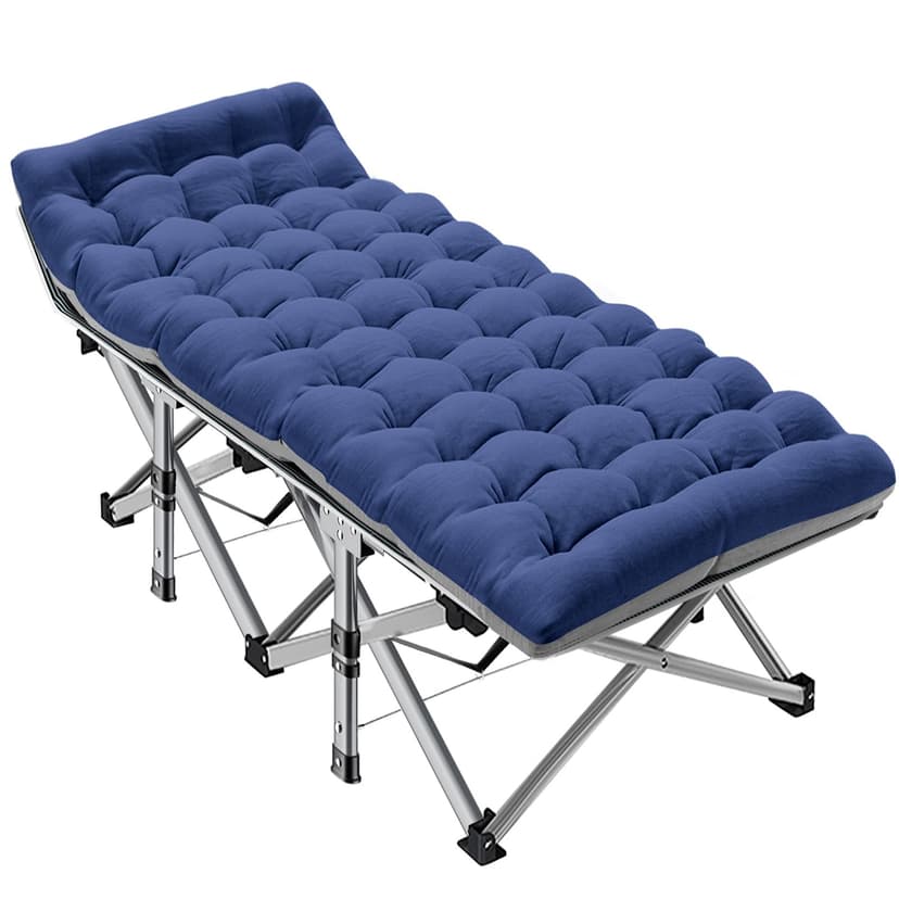ABORON Camping Cot for Adults, 28 in Wide, 1200D Oxford with Mat | 28 in wide cot opens in seconds and includes a removable mat, double-layer 1200D Oxford bed and carry bag.
