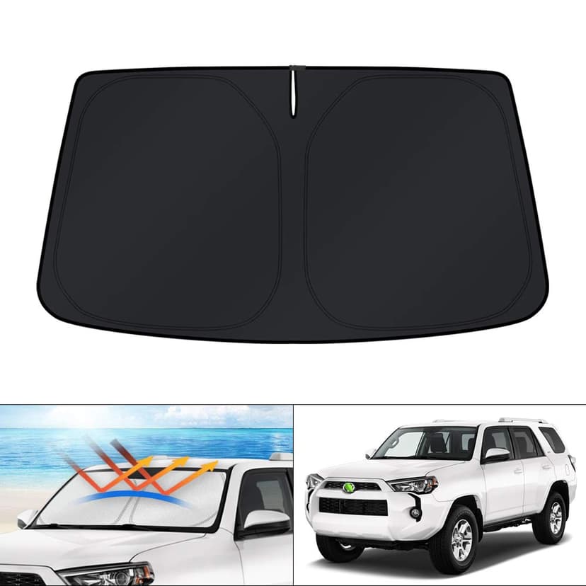 KUST Windshield Sun Shade Custom Fit for Toyota 4Runner 2010-2024 2025 2026 Accessories 4 Layers Sunshade Foldable Sun Protector Block UV Rays Keep Car Cooler