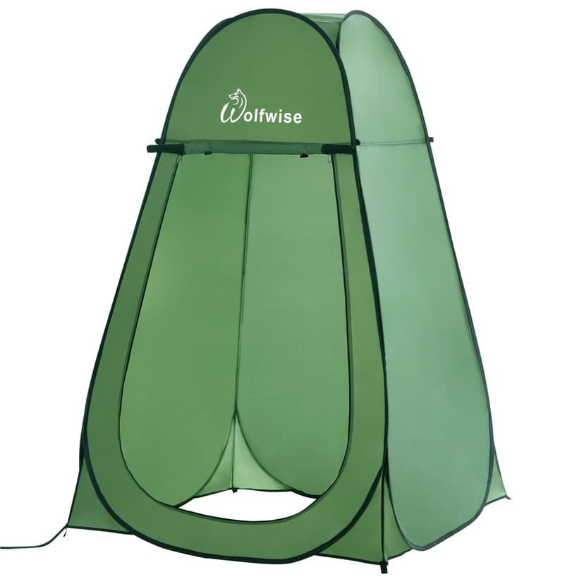 Wolfwise Pop Up Shower Tent for Camping Essentials, Portable Instant Changing Tent with Ventilation Window & Carry Bag, Privacy Dressing Room Bathroom Toilet for Beach, Outdoor, Spacious