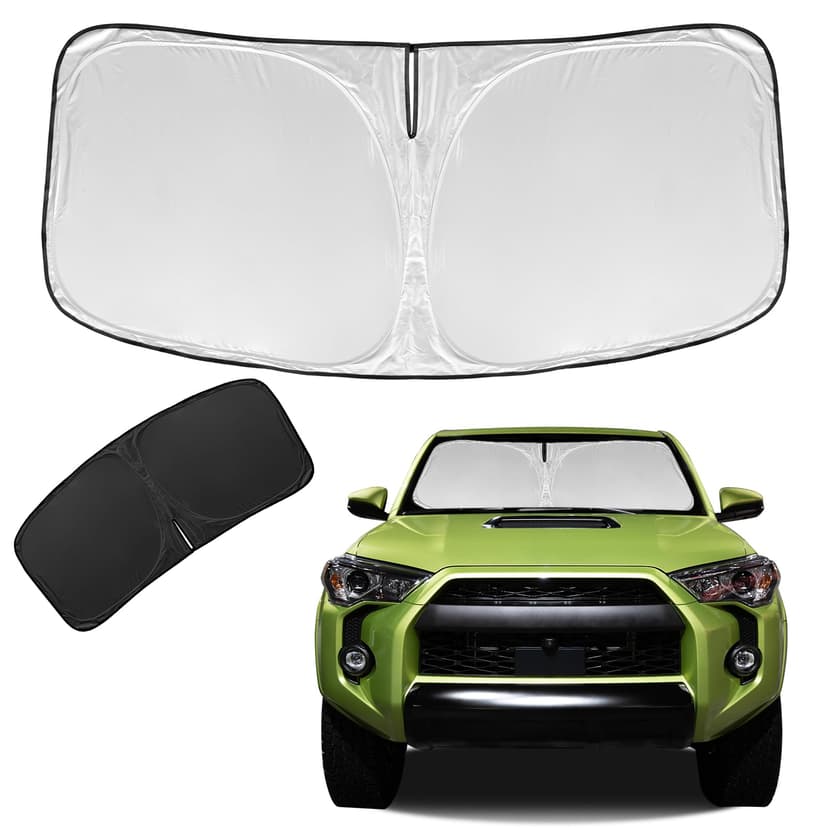 for Toyota 4Runner 2010-2025 2026 Car Sun Shade Sunshade Windshield Cover | 4 Layers Front Window Shade for 4-Runner Custom Fit Sun Visor - 240T Retractable Shade Blocks UV Rays Car Accessories
