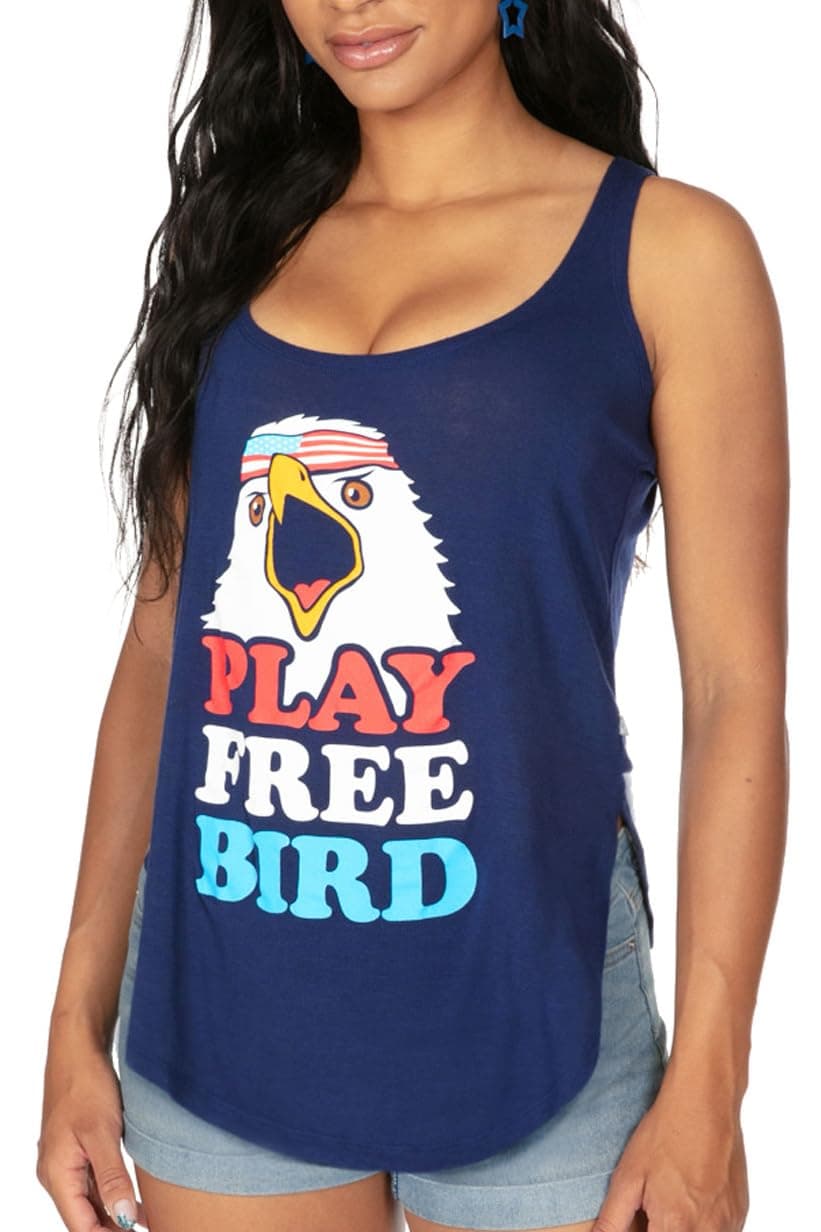 Tipsy Elves Women’s 4th of July Tank Tops Cute Patriotic American Flag Shirt Sleeveless July Fourth Outfits