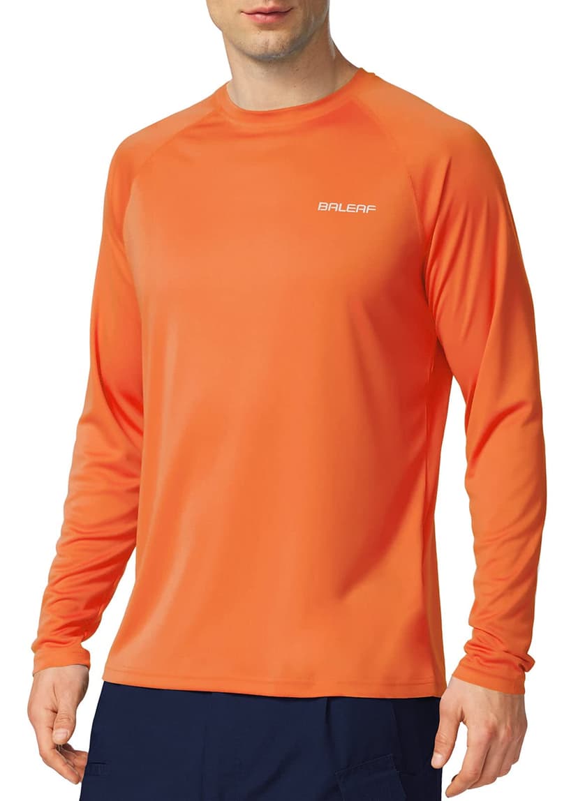 baleaf Men's Sun Protection Shirts UV SPF UPF 50+ Long Sleeve Rash Guard Fishing Running Quick Dry Lightweight