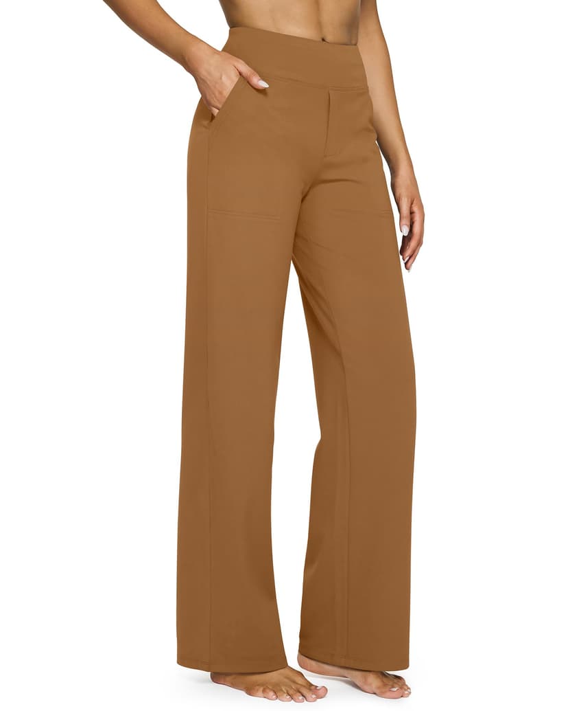 G4Free EverGoing Yoga Pants Women Wide Leg Pants with Pockets High Waist Stretch Dress Casual Sweatpants Petite/Regular/Tall