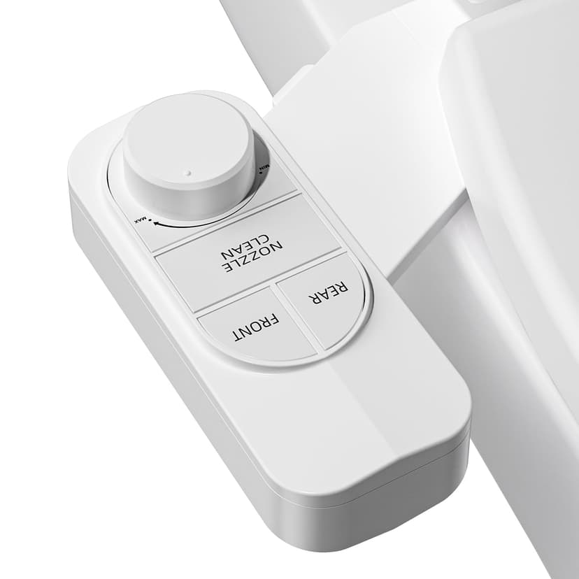 SAMODRA Non-Electric Bidet Attachment for Toilet – Self-Cleaning Dual Nozzle (Frontal & Rear Wash), Adjustable Water Pressure, Fits Most Toilets, Easy Installation (Classic White)