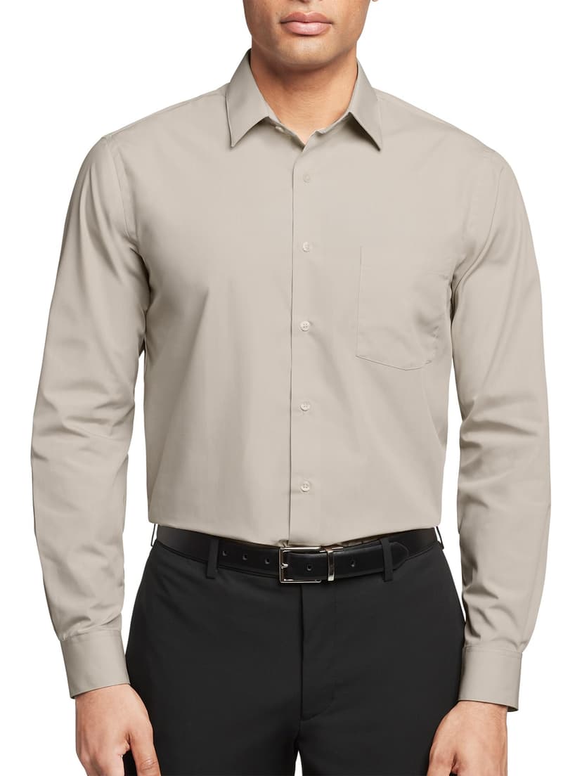 Van Heusen Mens Dress Shirt Regular Fit Poplin Solid