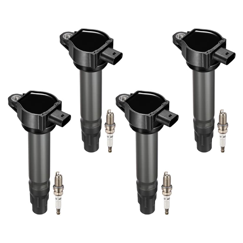 BDFHYK Ignition Coil Pack UF557 and Iridium Spark Plug BY481ZFR5F Compatible with Jeep Patriot Compass 2007-2017 Dodge Journey 09-19 Caliber 07-12 Chrysler 200 Sebring Jeep Oem Coil Pack Set of 4