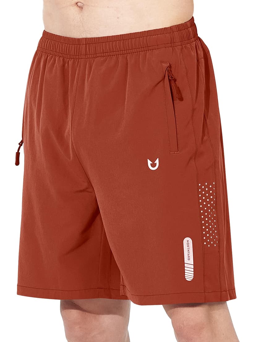 NORTHYARD Men's Athletic Running Shorts Gym Workout 7"/9"/5" Zipper Pockets | Quick Dry, Lightweight, Breathable, Unlined, Moisture-wicking, Reflective Strips, Elastic Waist, Sports Basketball Tennis