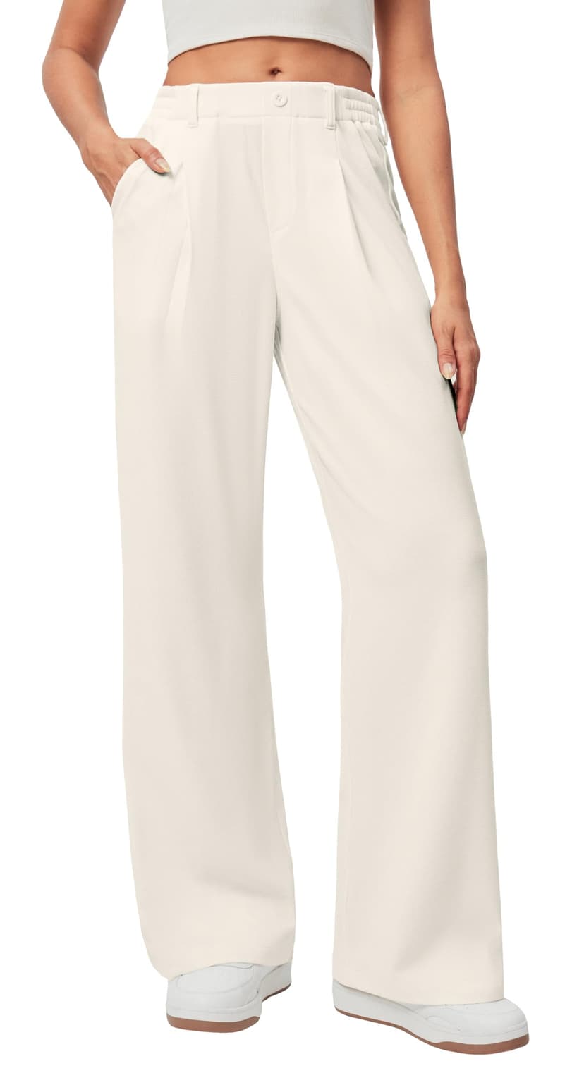 Ewedoos Wide Leg Pants Woman Stretchy Work Dress Pants Women Trendy 2026 Business Casual Outfits Comfort Fit Slacks Trousers