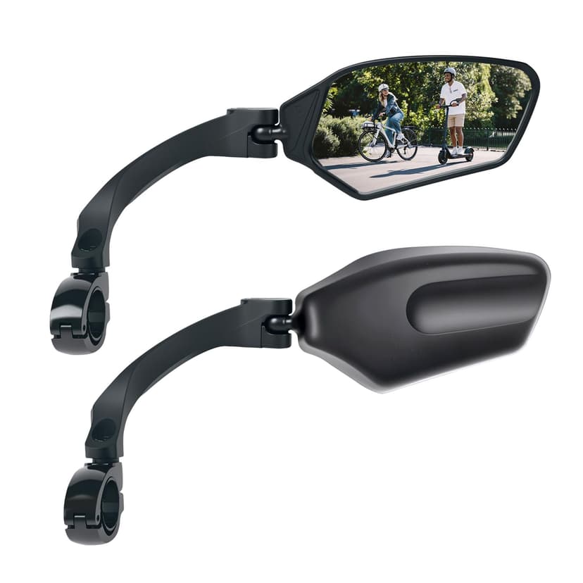 TXZSXS Adjustable Handlebar Bike Mirrors, Left & Right Bicycle Mirror Set | Universal Bike Mirrors,HD Shatterproof Mirror, 360° Rotatable, Compatible with MTB, E-bikes, Bicycle,Scooter(1 Pair)