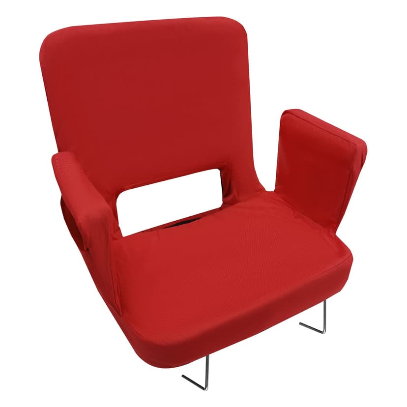 TOPSKY Stadium Seat with Back Support, 3 Reclining Positions | 3-position reclining backrest , 3" thick foam ,Steel frame + 600D fabric, 250 lbs, Foldable with side storage pockets