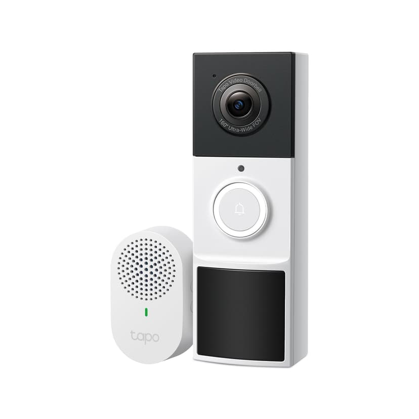 Tapo 2K Wireless Smart Video Doorbell with Chime - 160° Ultra-Wide View,Person Detection, Ring Call, 2-Way Audio, Subscription-Free Local Storage/Optional Cloud, Motion Only Alert, D210