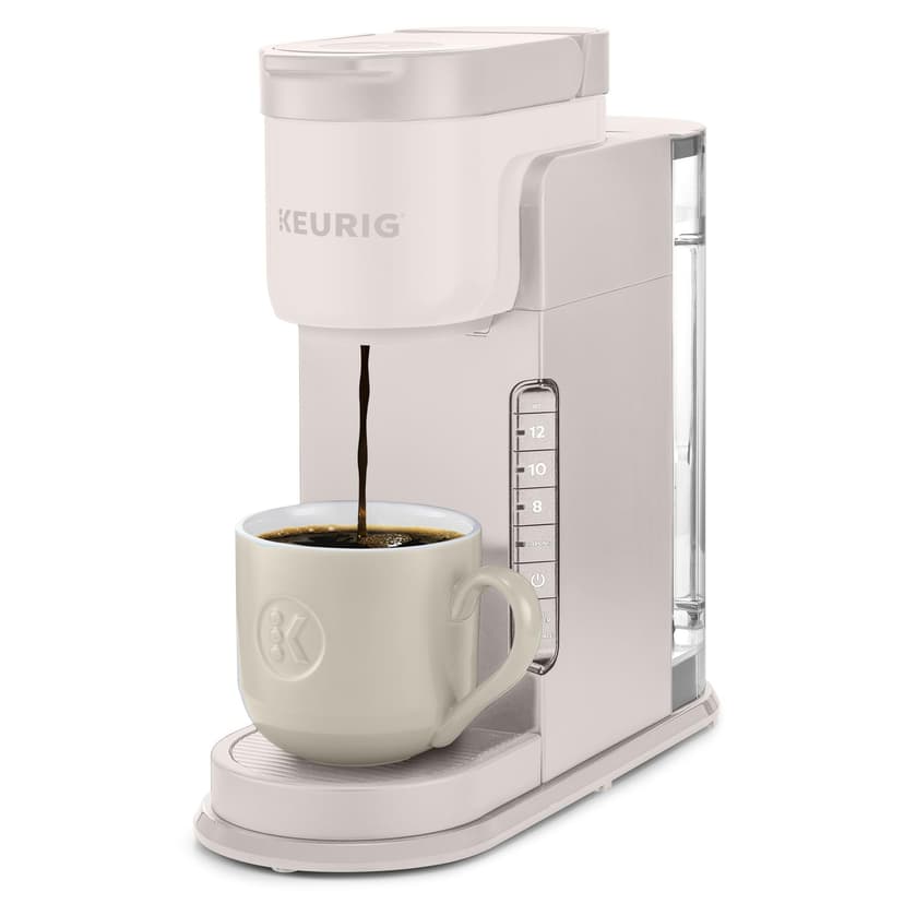 Keurig K-Express Single Serve K-Cup Pod Coffee Maker, 3 Brew Sizes, Strong Button Feature, 42oz Removable Reservoir, Warm Stone