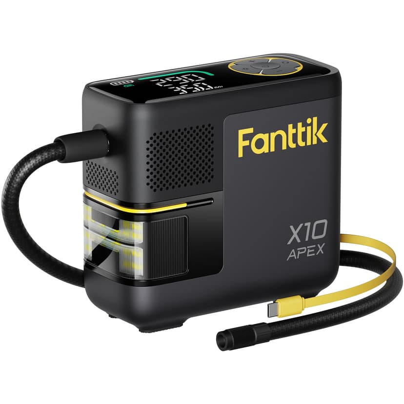 Fanttik X10 APEX Heavy Duty Tire Inflator Portable Air Compressor | 150 PSI 35s Fast Inflation Cordless Air Compressor with Digital Pressure Gauge, Handed Inflator Pickup, MPV, SUV, Motorcycles