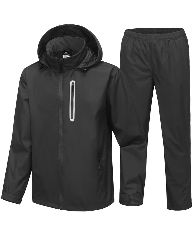 SWISSWELL Men's Waterproof Golf Rain Suit Rain Gear Jacket and Pant Outdoor Lightweight Hooded Raincoat S-5XL