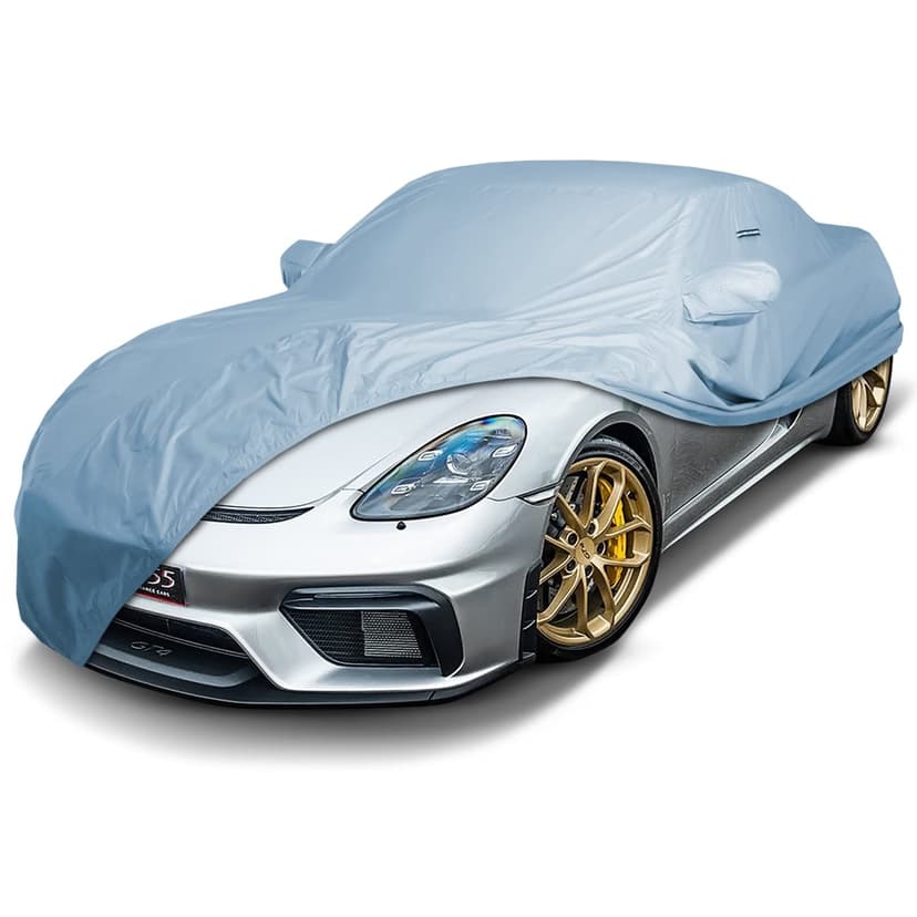 iCarCover Custom Car Cover for 2006-2025 Porsche Cayman, Waterproof All Weather Rain Snow UV Sun Protector Full Exterior Weatherproof Indoor Outdoor Car Cover with Strap