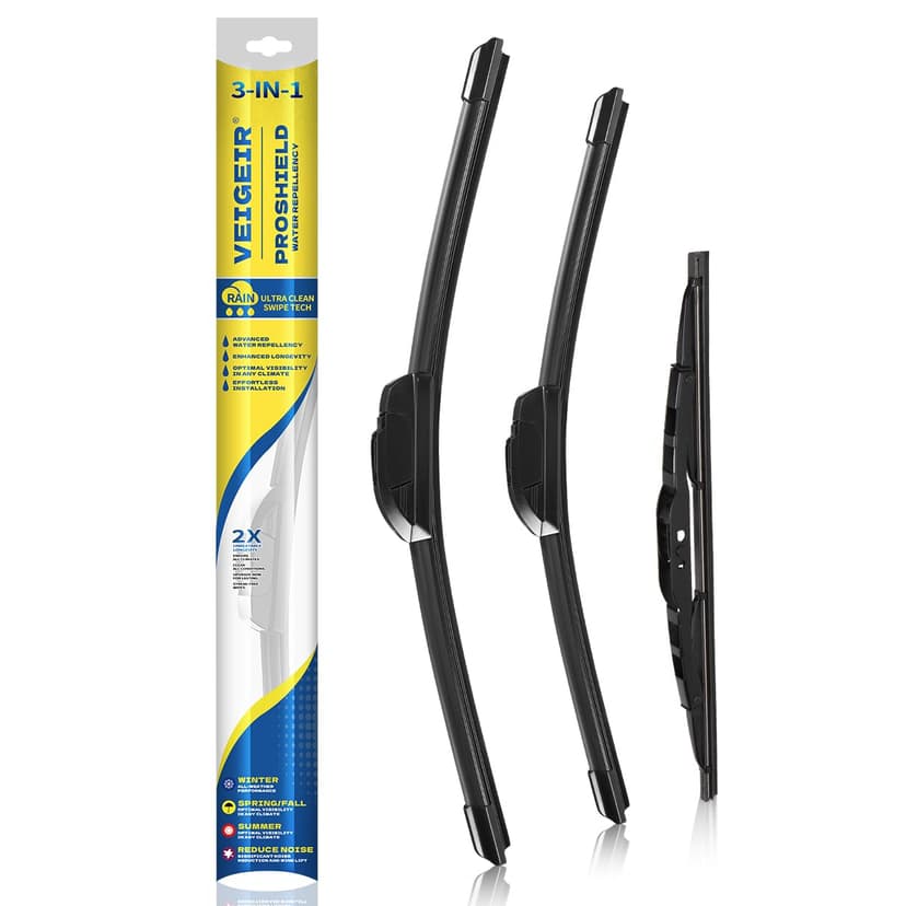 VEIGEIR 3 Pack Windshield Wiper Blades Compatible with Chevrolet Equinox 2018-2021, Front and Rear, 24" 18" 13"