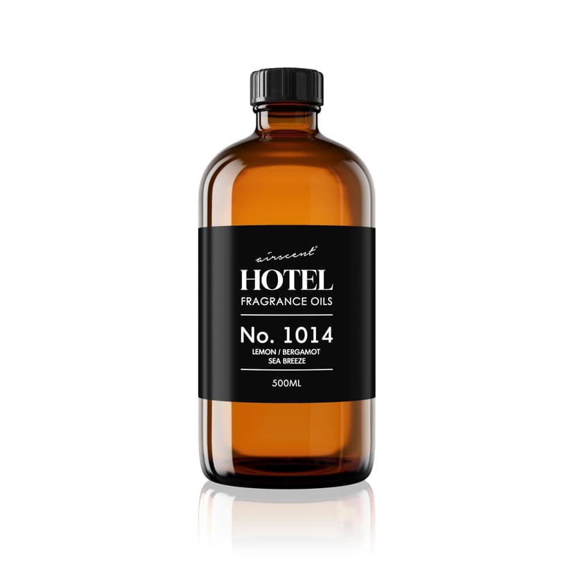 AirScent Hotel Diffuser Oil No. 1014 - Iconic 5-Star Hotel Blend - 500 mL | Lemon Bergamot Sea Breeze - Coastal Blend - Fragrance Oil for Ultrasonic and Waterless Diffusers and Crafting