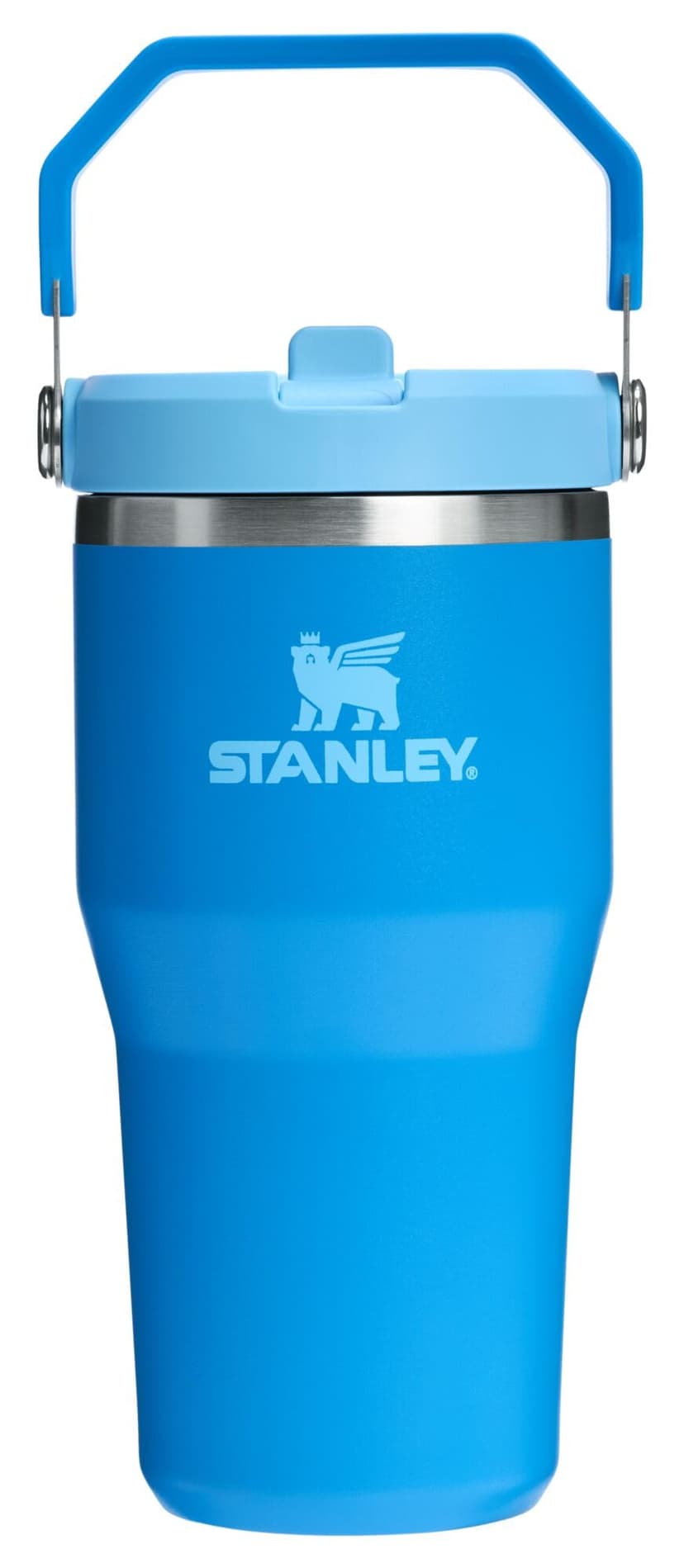 STANLEY IceFlow 2.0 Flip Straw Tumbler, 20 oz, Azure | Easy Carry Handle | Twist On Lid and Flip Up Straw | Leak Resistant Water Bottle | Insulated Stainless Steel | BPA-Free