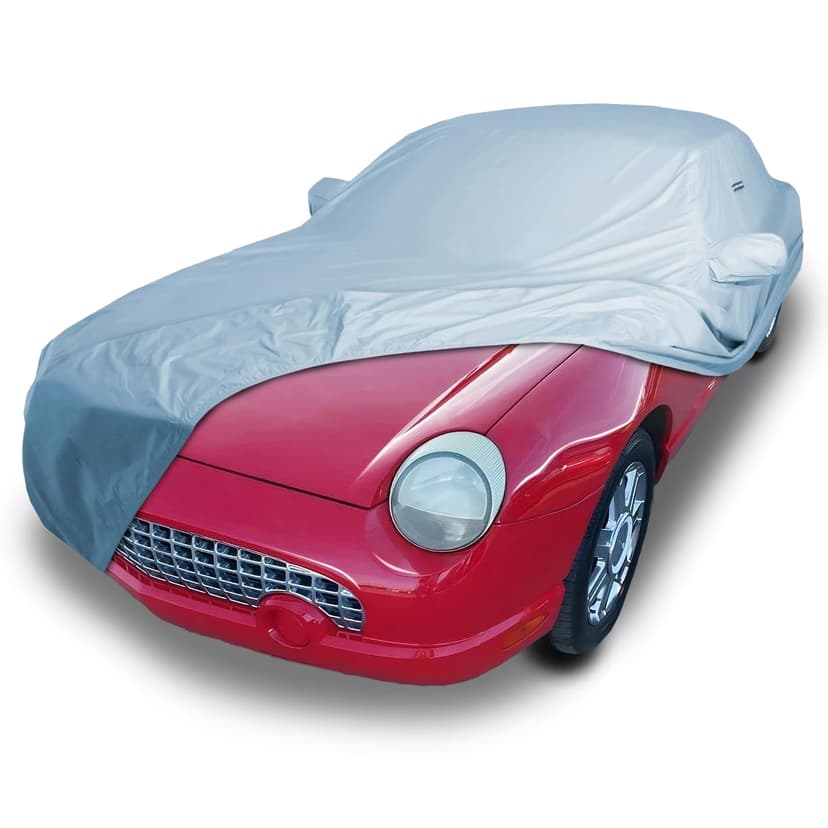 iCarCover Custom Fit [2002-2005 Ford Thunderbird] Premium Car Cover | Waterproof All Weather Automobiles Hail UV Sun Rain Snow Dust Protection Full Exterior Covers for Outdoor Indoor (Sky Gray)