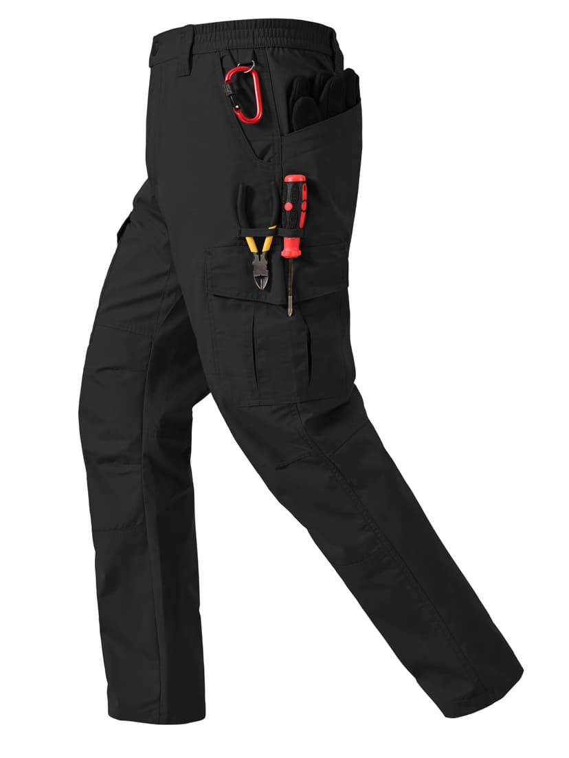 CNBQDD Mens Work Pants Ripstop Waterproof Cargo Pants for Men with 7 Pockets Tactical Hiking Pants