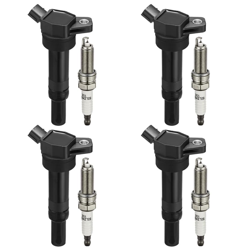 BDFHYK Ignition Coil Pack UF651 and Iridium Spark Plug 9686 Compatible with Kia Soul 2012 2013 2014 2015 Hyundai Elantra Coupe GT 2016-2018 Hyundai Tucson Kia Forte Coil Pack 1.8L 2.0L l4 Set of 4